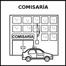 COMISARÍA - Pictograma (blanco y negro)