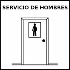 SERVICIO DE HOMBRES - Pictograma (blanco y negro)