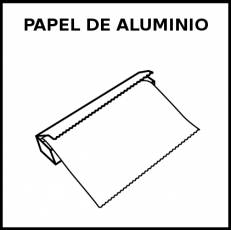 PAPEL DE ALUMINIO - Pictograma (blanco y negro)