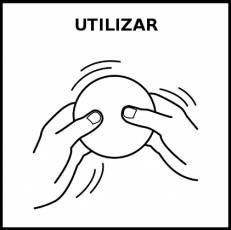 UTILIZAR - Pictograma (blanco y negro)