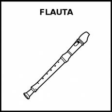FLAUTA - Pictograma (blanco y negro)