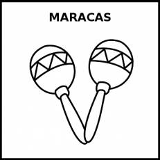 MARACAS - Pictograma (blanco y negro)