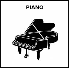 PIANO - Pictograma (blanco y negro)