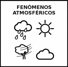 FENÓMENOS ATMOSFÉRICOS - Pictograma (blanco y negro)
