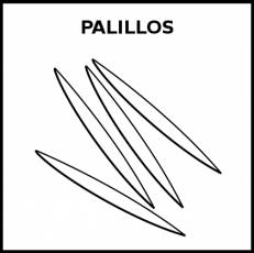 PALILLOS (MONDADIENTES) - Pictograma (blanco y negro)