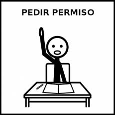 PEDIR PERMISO - Pictograma (blanco y negro)