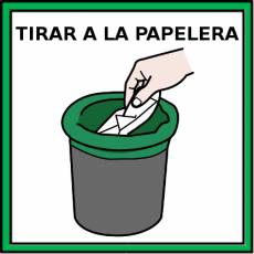 TIRAR A LA PAPELERA - Pictograma (color)