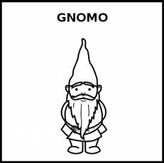 GNOMO - Pictograma (blanco y negro)