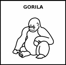 GORILA - Pictograma (blanco y negro)