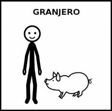 GRANJERO - Pictograma (blanco y negro)