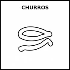 CHURROS (ALIMENTO) - Pictograma (blanco y negro)