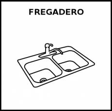 FREGADERO - Pictograma (blanco y negro)