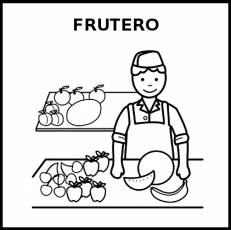 FRUTERO (PROFESIÓN) - Pictograma (blanco y negro)
