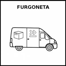 FURGONETA - Pictograma (blanco y negro)