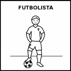 FUTBOLISTA (HOMBRE) - Pictograma (blanco y negro)