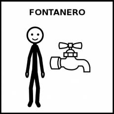 FONTANERO - Pictograma (blanco y negro)