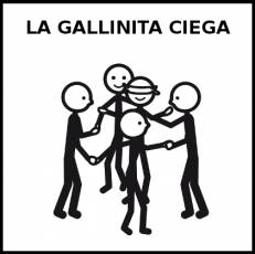LA GALLINITA CIEGA - Pictograma (blanco y negro)