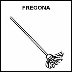 FREGONA - Pictograma (blanco y negro)