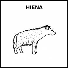 HIENA - Pictograma (blanco y negro)