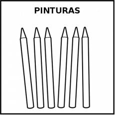 PINTURAS (CERA) - Pictograma (blanco y negro)
