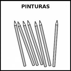 PINTURAS (MADERA) - Pictograma (blanco y negro)