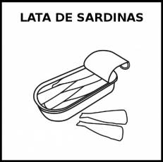 LATA DE SARDINAS - Pictograma (blanco y negro)