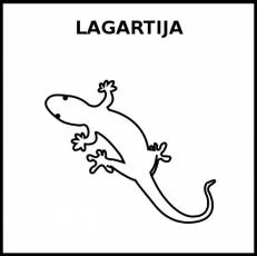LAGARTIJA - Pictograma (blanco y negro)