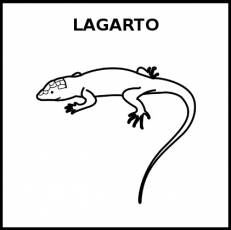 LAGARTO - Pictograma (blanco y negro)