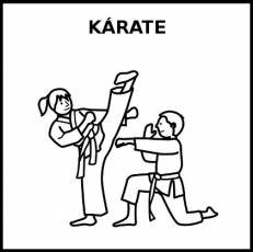 KÁRATE - Pictograma (blanco y negro)