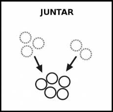 JUNTAR - Pictograma (blanco y negro)