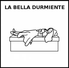 LA BELLA DURMIENTE - Pictograma (blanco y negro)