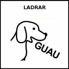 LADRAR - Pictograma (blanco y negro)