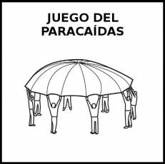 JUEGO DEL PARACAÍDAS - Pictograma (blanco y negro)