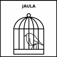 JAULA - Pictograma (blanco y negro)