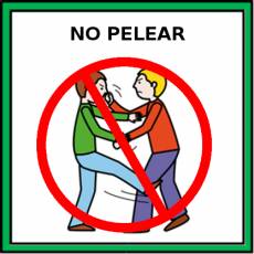 NO PELEAR - Pictograma (color)