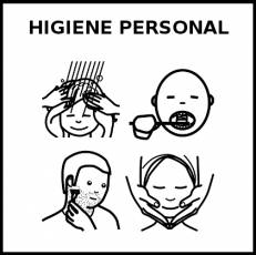 HIGIENE PERSONAL - Pictograma (blanco y negro)