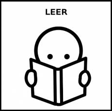 LEER - Pictograma (blanco y negro)