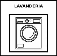 LAVANDERÍA - Pictograma (blanco y negro)