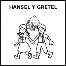 HANSEL Y GRETEL - Pictograma (blanco y negro)