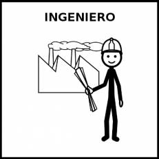 INGENIERO - Pictograma (blanco y negro)