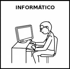 INFORMÁTICO - Pictograma (blanco y negro)