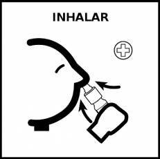 INHALAR - Pictograma (blanco y negro)