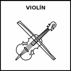 VIOLÍN - Pictograma (blanco y negro)