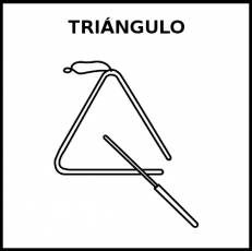 TRIÁNGULO (INSTRUMENTO) - Pictograma (blanco y negro)