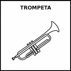 TROMPETA - Pictograma (blanco y negro)