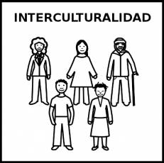 INTERCULTURALIDAD - Pictograma (blanco y negro)