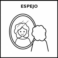 ESPEJO (DE PARED) - Pictograma (blanco y negro)