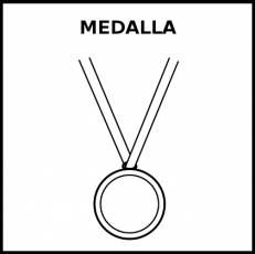 MEDALLA (TROFEO) - Pictograma (blanco y negro)