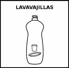 LAVAVAJILLAS (PRODUCTO) - Pictograma (blanco y negro)