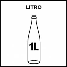 LITRO - Pictograma (blanco y negro)